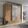 Buy Arti AR-01 Sliding Door Wardrobe Oak Shetland 250cm, Colour: Oak Shetland, Item Width: 250 from Furnituretta