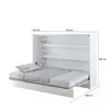 Buy BC-04 Horizontal Wall Bed – White Matt 140cm | Fold-Away Bed with Shelves & Soft-Close System, Colour: White Matt, Size: 140 x 200cm, 6 from Furnituretta
