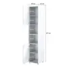 Buy BC-08 Tall Storage Cabinet for Vertical Wall Bed Concept White Gloss, Colour: White Gloss, Item Width: 45, 6 from Furnituretta