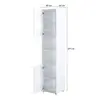 Buy BC-08 Tall Storage Cabinet for Vertical Wall Bed Concept White Matt, Colour: White Matt, Item Width: 45, 5 from Furnituretta