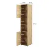 Buy BC-08 Tall Storage Cabinet for Vertical Wall Bed Concept Oak Artisan, Colour: Oak Artisan, Item Width: 45, 5 from Furnituretta
