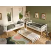 Buy Wooden Bunk Bed Blanka with Trundle and Storage White Matt, Colour: White Matt, Mattresses: Foam Mattresses, 12 from Furnituretta