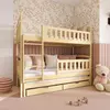 Buy Wooden Bunk Bed Blanka with Trundle and Storage Pine, Colour: Pine, Mattresses: Without Mattresses from Furnituretta