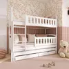 Buy Wooden Bunk Bed Blanka with Trundle and Storage White Matt, Colour: White Matt, Mattresses: Foam/Bonnell Mattresses from Furnituretta