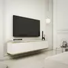 Buy Moro Floating TV Cabinet White 135cm, Colour: White, Item Width: 135 from Furnituretta