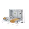 Buy CP-04 Horizontal Wall Bed Concept White Gloss 140cm, Colour: White Gloss, Size: 140 x 200cm from Furnituretta