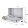 Buy CP-04 Horizontal Wall Bed Concept White Gloss 140cm, Colour: White Gloss, Size: 140 x 200cm, 5 from Furnituretta