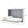 Buy CP-04 Horizontal Wall Bed Concept Grey Matt 140cm, Colour: Grey Matt, Size: 140 x 200cm, 5 from Furnituretta