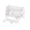 Buy Wooden Bunk Bed Emily with Trundle and Storage Graphite, Colour: Graphite, Mattresses: Without Mattresses, 6 from Furnituretta