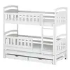 Buy Wooden Bunk Bed Blanka with Trundle and Storage White Matt, Colour: White Matt, Mattresses: Without Mattresses, 6 from Furnituretta