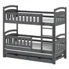Buy Wooden Bunk Bed Blanka with Trundle and Storage Graphite, Colour: Graphite, Mattresses: Foam/Bonnell Mattresses, 8 from Furnituretta
