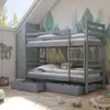 Buy Wooden Bunk Bed Nemo with Storage Grey Matt, Colour: Grey Matt, Mattresses: Foam Mattresses, 5 from Furnituretta
