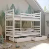 Buy Wooden Bunk Bed Nemo with Storage White Matt, Colour: White Matt, Mattresses: Foam/Bonnell Mattresses, 9 from Furnituretta