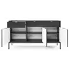 Buy Nova Sideboard – Sleek Storage in Black Matt Finish, Colour: Black Matt, Item Width: 154, 5 from Furnituretta