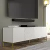Buy Surf TV Cabinet White 200cm, Colour: White, Item Width: 200 from Furnituretta