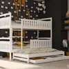 Buy Wooden Bunk Bed Blanka with Trundle and Storage White Matt, Colour: White Matt, Mattresses: Foam Mattresses, 5 from Furnituretta