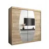 Buy Elypse Sliding Door Wardrobe Oak Sonoma 180cm, Colour: Oak Sonoma, Item Width: 180, 6 from Furnituretta