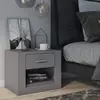 Buy Idea ID-07 Bedside Cabinet Grey Matt, Colour: Grey Matt, Item Width: 50 from Furnituretta