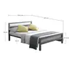 Buy City Block Double Bed: Sleek & Stylish, Colour: Grey, Size: 4ft 6/Double, Item Width: 138.5, 4 from Furnituretta