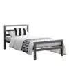 Buy City Block Single Bed: Sleek & Stylish, Colour: Grey, Size: 3ft/Single, Item Width: 96 from Furnituretta