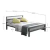 Buy City Block King Size Bed: Sleek & Stylish, Colour: Grey, Size: 5ft/King , Item Width: 153.5, 4 from Furnituretta