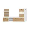 Buy Heathrow Entertainment Unit White – 250 cm Wide with LED Lighting, Colour: White, Item Width: 250, 3 from Furnituretta