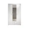 Buy Karl Hinged Door Wardrobe White – Compact Storage with Mirrored Door, Colour: White, Item Width: 120, 8 from Furnituretta