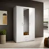 Buy Karl Hinged Door Wardrobe White – Compact Storage with Mirrored Door, Colour: White, Item Width: 120 from Furnituretta