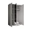 Buy Karl Hinged Door Wardrobe White – Compact Storage with Mirrored Door, Colour: White, Item Width: 120, 7 from Furnituretta