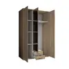 Buy Karl Hinged Door Wardrobe – Oak Sonoma Finish, 120 cm Wide, Colour: Oak Sonoma, Item Width: 120, 7 from Furnituretta