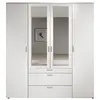 Buy Vesala Wardrobe – White Matt Finish with Mirrored Doors (180 cm), Colour: White, 12 from Furnituretta