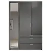 Buy Vesala Wardrobe – Graphite Matt Finish with Mirror (135 cm), Colour: Graphite Matt, Item Width: 135, 7 from Furnituretta
