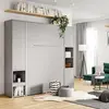 Buy CP-02 Vertical Wall Bed Concept 120cm with Storage Cabinet Grey Matt, Colour: Grey Matt, Size: 120 x 200cm, Item Width: 223, 4 from Furnituretta