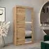Buy Verona 02 Sliding Door Wardrobe Oak Artisan 100cm, Colour: Oak Artisan, Item Width: 100 from Furnituretta