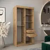 Buy Elypse Sliding Door Wardrobe Oak Artisan 100cm, Colour: Oak Artisan, Item Width: 100, 7 from Furnituretta