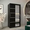Buy Verona 02 Sliding Door Wardrobe Black 100cm, Colour: Black, Item Width: 100 from Furnituretta