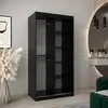 Buy Verona 02 Sliding Door Wardrobe Black 100cm, Colour: Black, Item Width: 100, 6 from Furnituretta