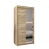 Buy Verona 02 Sliding Door Wardrobe Oak Sonoma 100cm, Colour: Oak Sonoma, Item Width: 100, 5 from Furnituretta