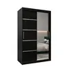 Buy Verona 02 Sliding Door Wardrobe Black 120cm, Colour: Black, Item Width: 120, 5 from Furnituretta