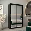 Buy Tokyo III Sliding Door Wardrobe Black 120cm, Colour: Black, Item Width: 120 from Furnituretta