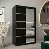 Buy Verona 02 Sliding Door Wardrobe Black 120cm, Colour: Black, Item Width: 120 from Furnituretta