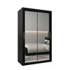 Buy Tokyo III Sliding Door Wardrobe Black 120cm, Colour: Black, Item Width: 120, 6 from Furnituretta