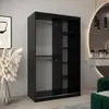 Buy Verona 02 Sliding Door Wardrobe Black 120cm, Colour: Black, Item Width: 120, 6 from Furnituretta