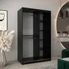 Buy Tokyo III Sliding Door Wardrobe Black 120cm, Colour: Black, Item Width: 120, 5 from Furnituretta