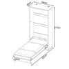 Buy CP-03 Vertical Wall Bed Concept White Matt 90cm, Colour: White Matt, Size: 90 x 200cm, 6 from Furnituretta