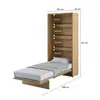 Buy BC-03 Vertical Wall Bed Concept Oak Artisan 90cm, Colour: Oak Artisan, Size: 90 x 200cm, 7 from Furnituretta
