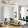 Buy CP-03 Vertical Wall Bed Concept 90cm with Storage Cabinet White Matt, Colour: White Matt, Size: 90 x 200cm, Item Width: 194 from Furnituretta