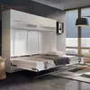 Buy CP-04 Horizontal Wall Bed Concept 140cm with Over Bed Unit White Matt, Colour: White Matt, Size: 140 x 200cm, Item Width: 215 from Furnituretta