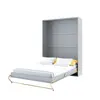 Buy CP-01 Vertical Wall Bed Concept 140cm with Storage Cabinets Grey Matt, Colour: Grey Matt, Size: 140 x 200cm, Item Width: 245, 9 from Furnituretta