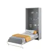 Buy CP-03 Vertical Wall Bed Concept 90cm with Storage Cabinet Grey Matt, Colour: Grey Matt, Size: 90 x 200cm, Item Width: 194, 8 from Furnituretta
